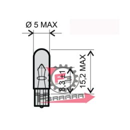 LAMPADA 12V 1,2W T5 BIANCA