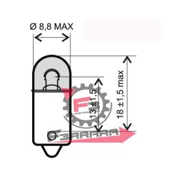 LAMPADA 6V 4W MICRO BA9S BIANCA