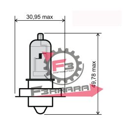 LAMPADA 12V 15W P26S ALOGENA BIANCA