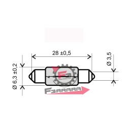 LAMPADA 6V 5W SILURO 8,5 X 31 BIANCA
