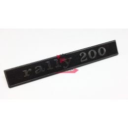 TARGHETTA -RALLY 200- 131 MM NERA