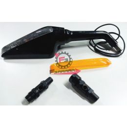 258.6276 SPECCHIO DX CARBON CON LAMPADINA