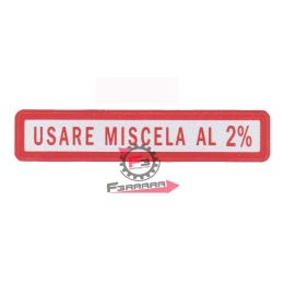 ETICHETTA MISCELA 2% ROSSA (PICCOLA)