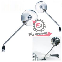 258.7301-7302 COPPIA SPECCHI VESPA CROMATI TONDI
