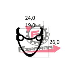 457.305620160 CERCHIO 26X175 DOPPIA CAMERA NERO
