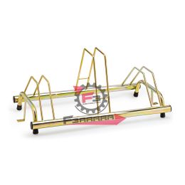 PORTACICLO ZINCATO A 3 POSTI A TERRA