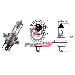 457.404200370 LAMPADA 12V 35/35W HS1 PK43T ALOGENA