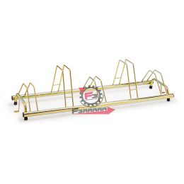 PORTACICLO ZINCATO A 5 POSTI A TERRA