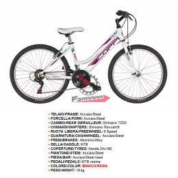 458.RMD24218B39BR BICI JAUNTY 24 MTB DONNA 18V BIA/ROS