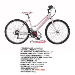458.RMD26218B43BR BICI JAUNTY 26 MTB DONNA 18V BIA/ROS