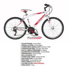 458.RMU24218B39BR BICI JAUNTY 24 MTB UOMO 18V BIA/ROSS