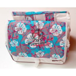 BO04F COPPIA BORSE CITY FLOWER BIANCHE