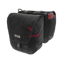 BO23N COPPIA BORSE TEX NERE A BISACCIA