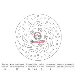 501.DF4018A DISCO FRENO ANTERIORE SCARABEO 50 98