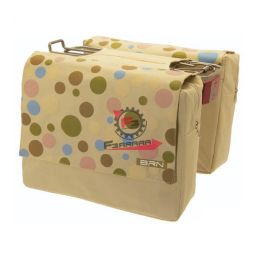 BO60PG COPPIA BORSE TRENDY A POIS BEIGE