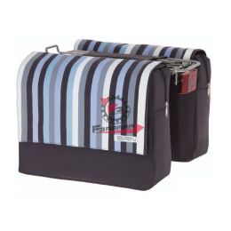 BO60RB COPPIA BORSE TRENDY A RIGHE BLU