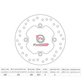 501.DF4060A DISCO FRENO POST.HONDA FORESIGHT 250