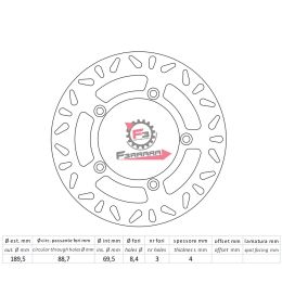 501.FMD0334R DISCO FRENO ANT. BURGMAN 250/400/650
