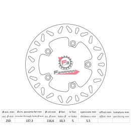 501.FMD0362R DISCO FRENO POST. SUZUKI BURGMAN 650