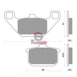 501.FD0072BT PASTIGLIE FRENO MOTO FD0072 (SR)