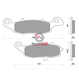 501.FD0228BT PASTIGLIE FRENO MOTO FD0228 (SR)