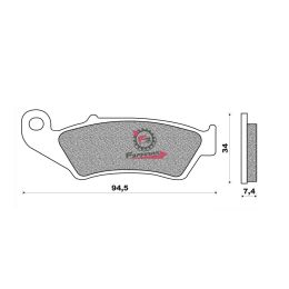 501.FD0193BD PASTIGLIE FRENO MOTO FD0193 (SR)
