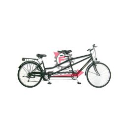 458.TX26206-3 BICI TANDEM 26 UOMO 6V NERO OPACO