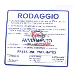 ETICHETTA RODAGGIO BLU (GRANDE)