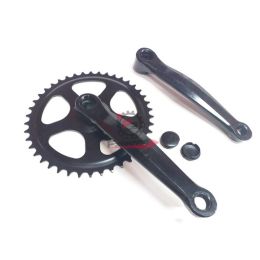 45062YNK GUARNITURA PEDIVELLA BICI OLANDA 42 X 170 3/32 ACCIAIO NERA