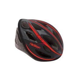 002201675 CASCO ADULTO RADEON NERO ROSSO -L-