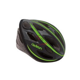 002201680 CASCO ADULTO RADEON NERO VERDE -L-