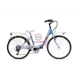 11024104003 BICI CELINE 24 DONNA 6V AZZURRO/ROSS