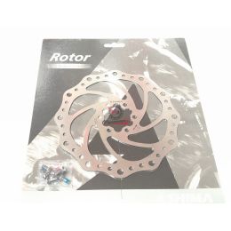 DISCO FRENO BICI 180MM 173GR ATTACCO 6 FORI SILVER ARO-01