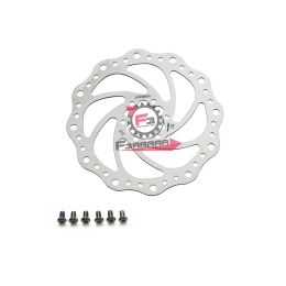 DISCO FRENO BICI 180MM 173GR ATTACCO 6 FORI SILVER ARO-01