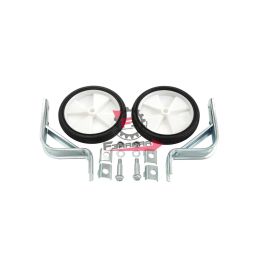 COPPIA GUIDE STABILIZZATORI RUOTA BICI 14 ATTACCO AL TELAIO RINFORZATE
