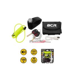 BLOCCADISCO D.5,5 SONORO CON CAVO REMINDER CON 2 CHIAVI PIATTE E BORSA