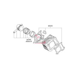 2040949B PISTONE PIAGGIO 72 B LEADER 125 POLI