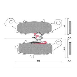 FD0227BT PASTIGLIE FD0227 KAWASAKI-SUZUKI (SR