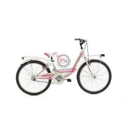 10026602501 BICI DONNA 26 BRIO 6V BIANCO/ROSA