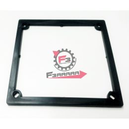 03285 CORNICE TARGA PLASTICA MOTO NERA 17 X 17