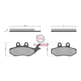 6217433BB PASTGLIE FRENO FD0365 ORG. (SR)