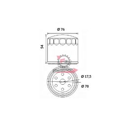 403550035 FILTRO OLIO HF565 - COF465 HOKIO