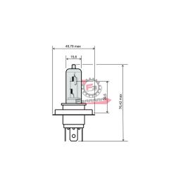 246510182 LAMPADA 12V 35/35W HS1 PX43T BIANCA