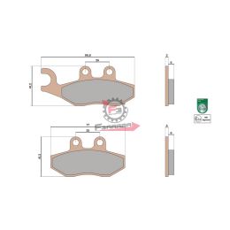 6215013BS PASTIGLIE FRENO FD0330 MHR SYNT (SR)