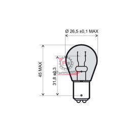 246510371 LAMPADA 12V 5/21W BAY15D ROSSA