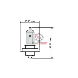 246510421 LAMPADA 12V 15W P26S ALOGENA BIANCA