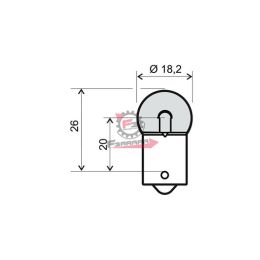 246510231 LAMPADA 12V 10W SFERA BA15S BIANCA