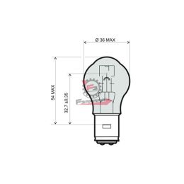 246510321 LAMPADA 12V 45/40W BA20D BIANCA