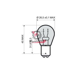 LAMPADA 12V 5/21W BAY15D ROSSA