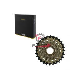 RUOTA LIBERA 6 VEL MTB 14/28 FILETTO MARRONE NERO WAG